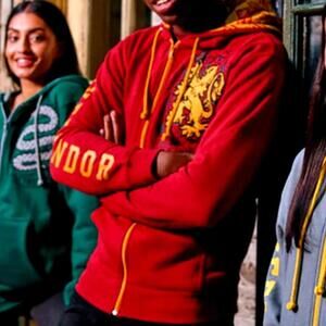 GRYFFINDOR™ Harry Potter (XS) Scarlet Red Sweatshirt Hoodie Zip-Up/ Cotton Blend
